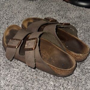 Birkenstock Dark Brown Slide Sandals